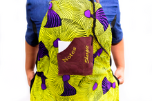 Load image into Gallery viewer, Gold &amp; Purple African Print Apron
