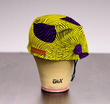 Load image into Gallery viewer, Gold &amp; Purple African Print Kufi Chef Hat
