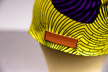 Load image into Gallery viewer, Gold &amp; Purple African Print Kufi Chef Hat
